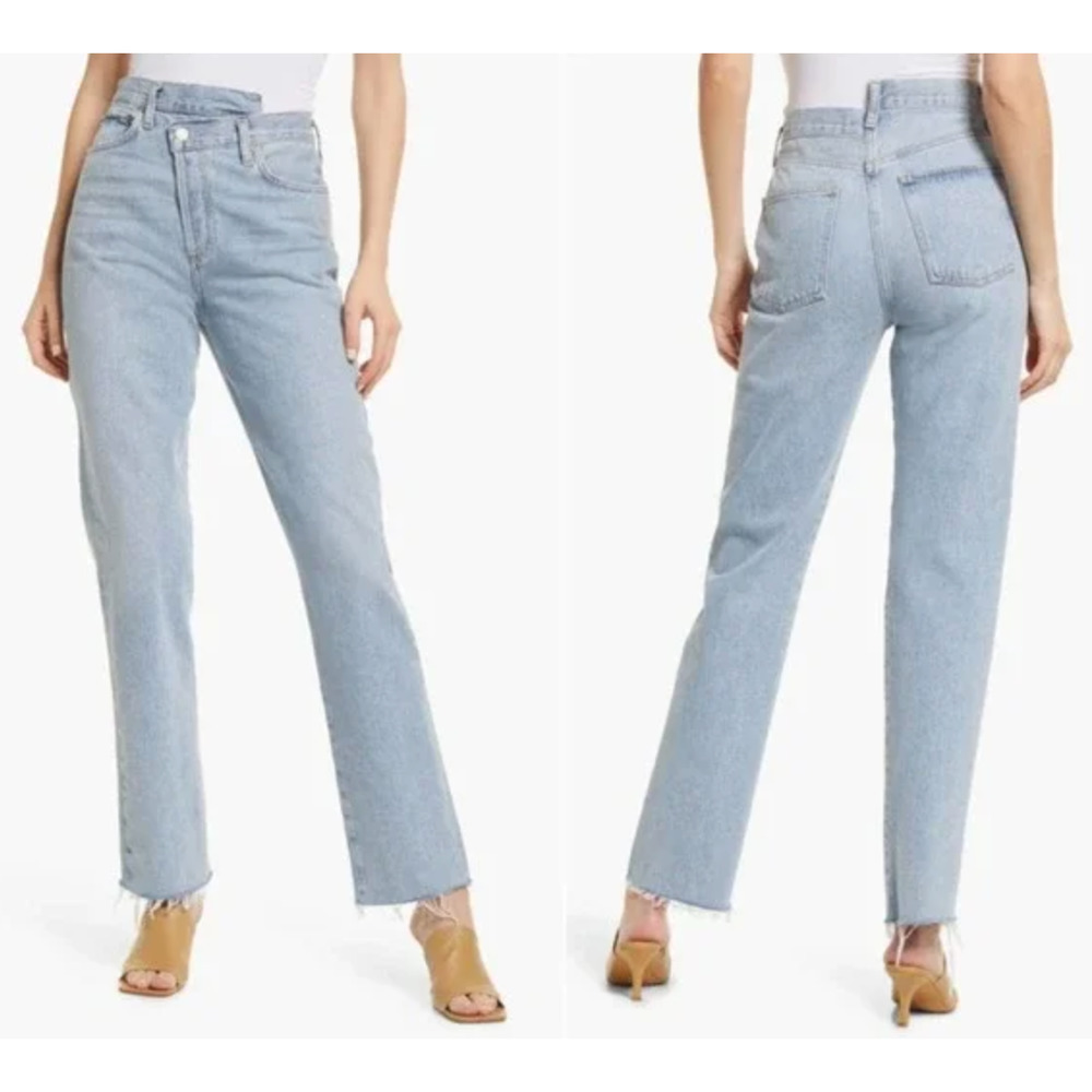 NEW Agolde Criss Cross Jeans Women's High Waisted Wide Leg Size 29